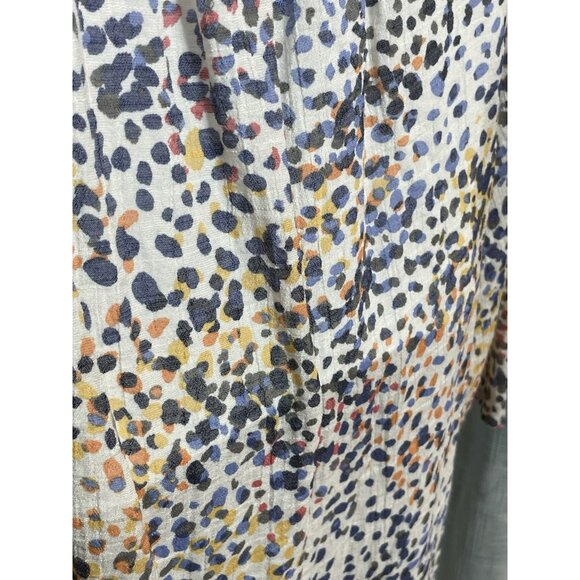 Zac & Rachel Women’s White Multicolored Animal Print Loose Flowing Gauzy XL Top - Picture 6 of 14